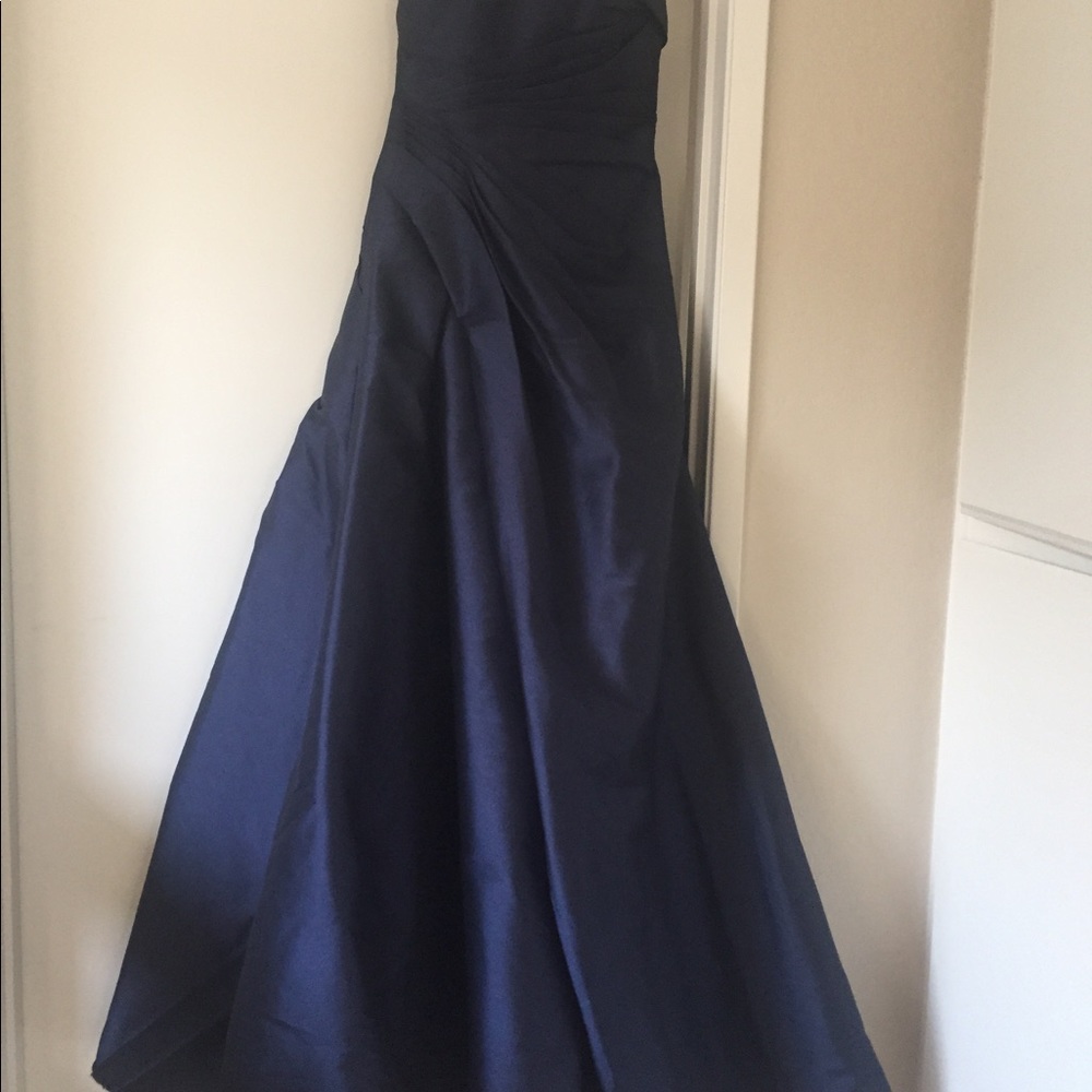 Long sateen evening gown